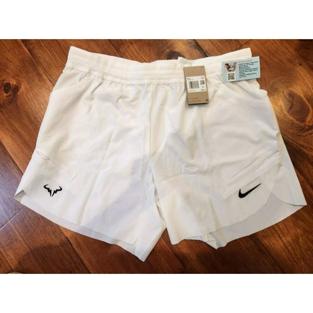 Nike Court Dri-Fit ADV Rafa Nadal 7” Tennis Shorts Mens Sz XXL DV2881-100 White